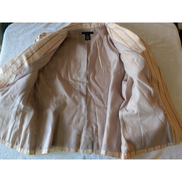 The Apostrophe Stretch Seersucker Fully Lined Blazer Jacket   Sz 16 - Picture 4 of 9